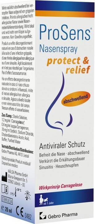 Nutritional values and ingredients ProSens protect & relief (1 Piece)