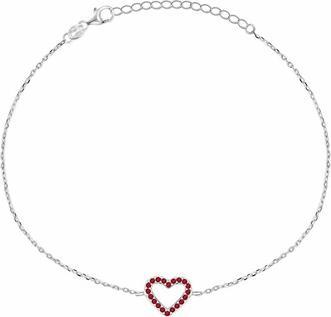 Brilio Silver - Charming silver heart bracelet BRC39WBC
