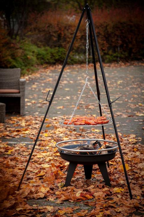 Produktbild Grillfürst Dreibein für Dutch Oven oder Schwenk Grillrost / höhenverstellbar, inkl. Kette und Haken