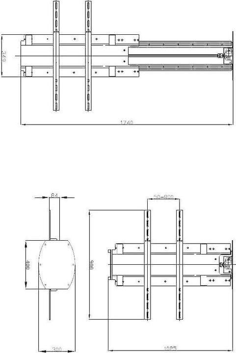 Actual product image DSS TV Lift wall and ceiling lift, metal / 0546 (Wall, 70", 120 kg)