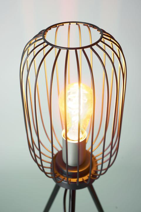 Produktbild Amare Stehlampe Dreibein Vintage Standlampe Metall mit silbernem Fitting (E27)
