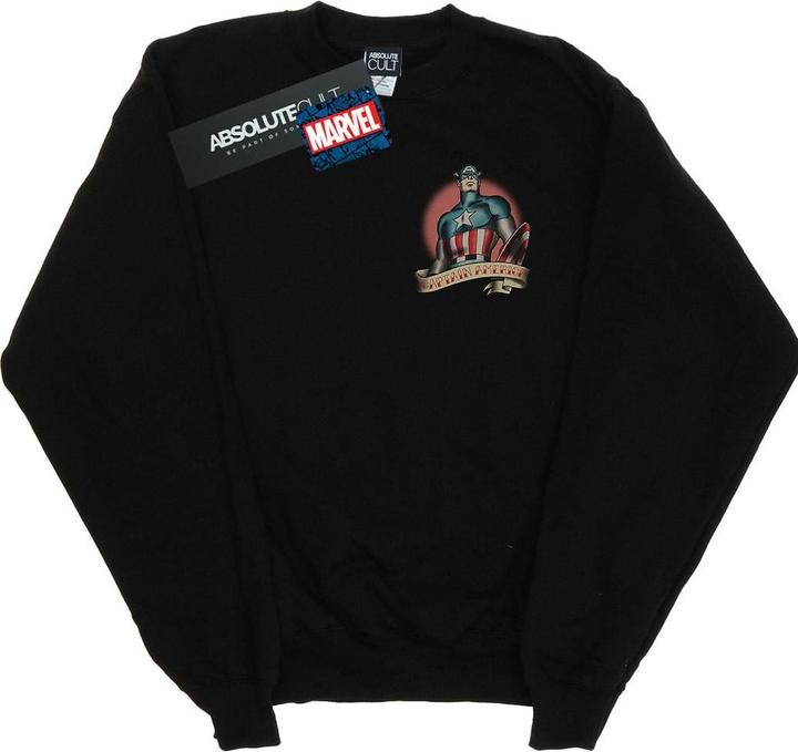 Captain America Tattoo Breast Print Sweatshirt (XL)
