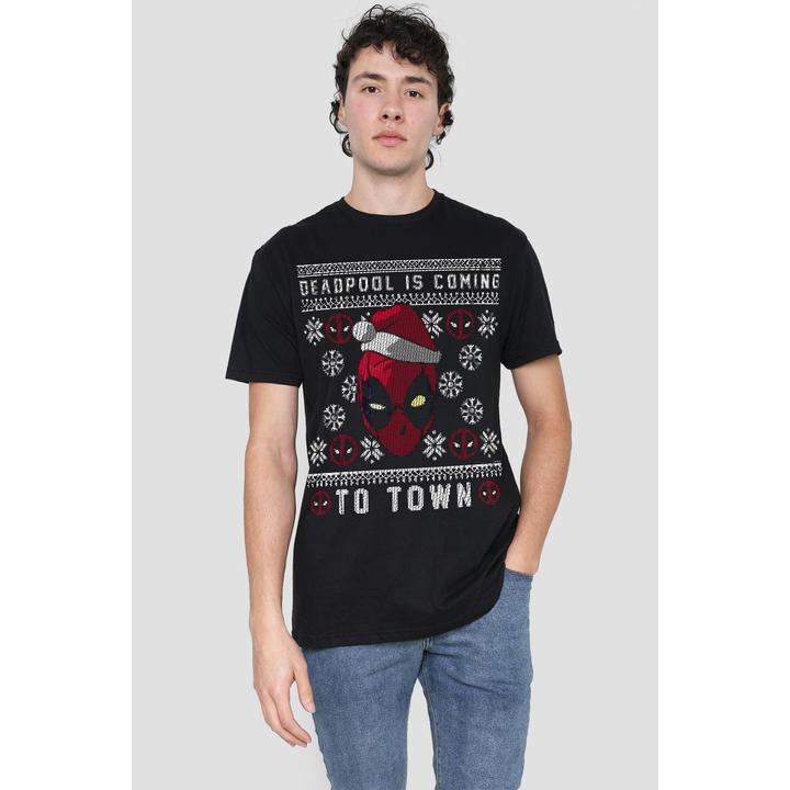 Immagine prodotto Deadpool Coming To Town Maglietta Uomo (XL)