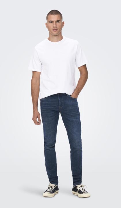 Actual product image Only & Sons ONSLOOM DARK BLUE Slim Fit Jeans (W30/L34)