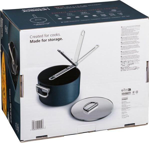 Actual product image Joseph Joseph Space saucepan retractable handle with lid D23cm (23 cm, Saucepan, Aluminium)