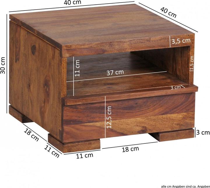 Produktbild FineBuy Nachtschrank (40 x 30 x 40 cm)