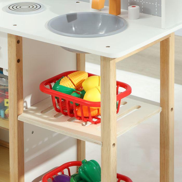 Produktbild Swisshandel24 Kinderküche Spielküche mit Herd, Ofen, Spüle, Uhr & Ablagen für 3-6 Jahre Grau