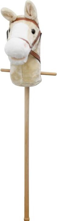 Image du produit Spielmaus Cheval de bois en peluche avec son, blanc, 98 cm