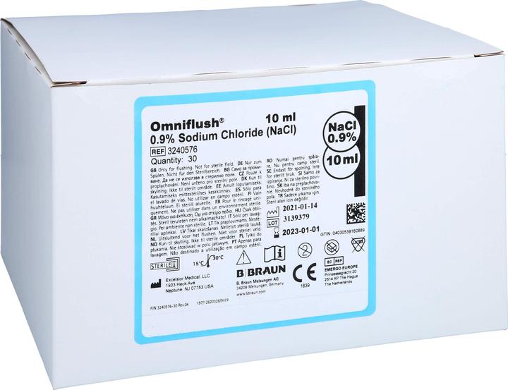 Produktbild B.Braun OMNIFLUSH 10 ML NACL FERTIGSPRITZE, 30 St FER