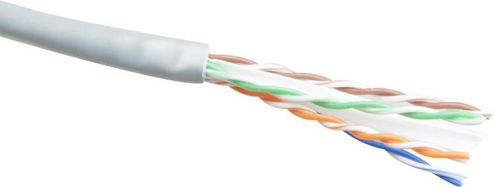 Actual product image CAT6 U/UTP solid twisted pair cable, PVC, AWG 24, CPR: B2ca, 305 m CAT6 U/UTP AWG24 SOLID 305M (U/UTP, CAT6, 305 m)