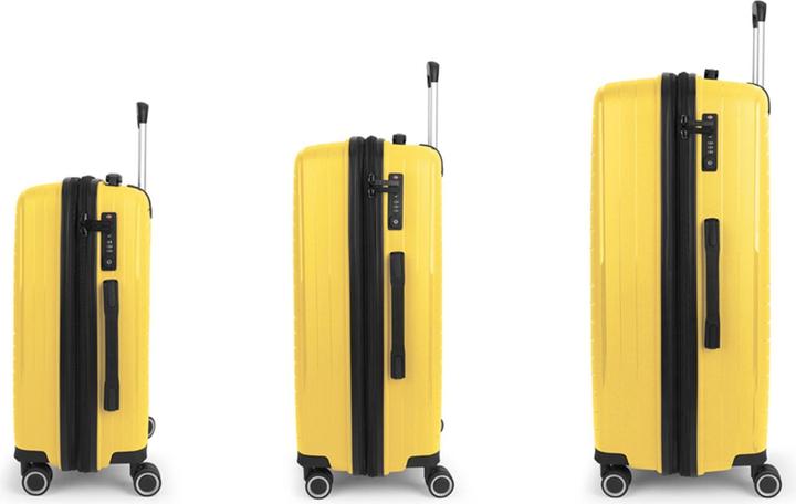 Actual product image Gabol Shinyuu 4-wheel suitcase set 3-piece with stretch fold (220 l, XL (from 140l))