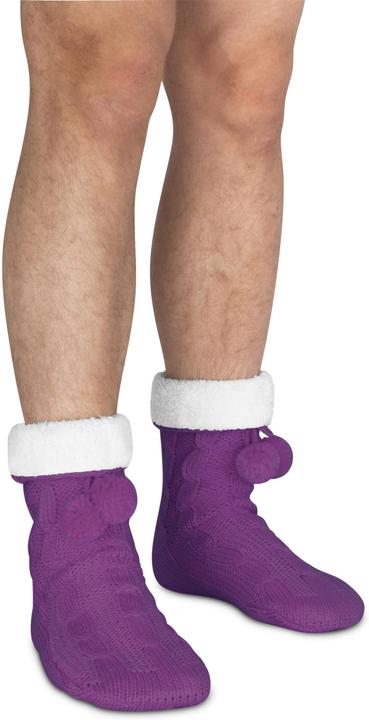 Immagine prodotto Normani Pantofole in maglia con pom pom e ABS (Confezione singola, 36 - 40)