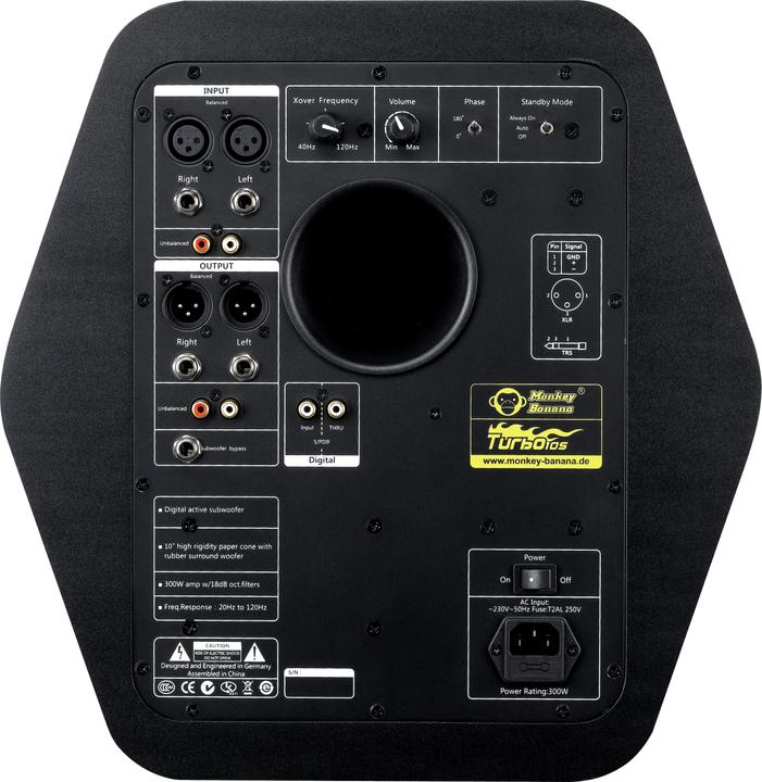 Actual product image Monkey Banana Turbo 10s (Subwoofer active, 1 pc., 1x 300 W)