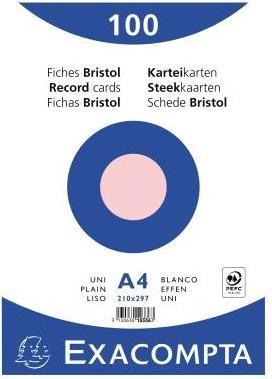 Exacompta Karteikarten (210 x 297 mm, 205 g/m², 100 x)