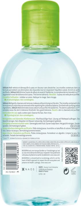 Actual product image Bioderma Sébium H2O (Cleaning cloths, 250 ml)