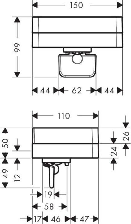 Produktbild Axor Universal Accessories Flüssigseifenspender mit Ablage