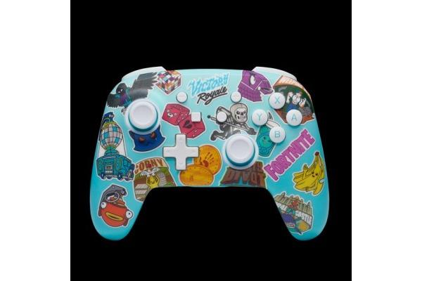 Actual product image PowerA Enhanced Wireless Controller - Fortnite Sticker Mania (Switch Lite, Switch OLED, Switch)