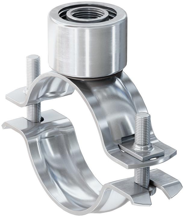 Fischer 500719, Pipe clamp, Steel, 48 - 56 mm, 3.81 cm (1.5"), Zinc steel, 1 kN