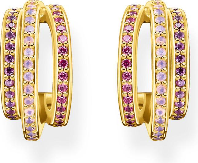 Immagine prodotto Thomas Sabo Anelli creoli oro con pietre colorate (Argento 925, Doratura in oro giallo 750)
