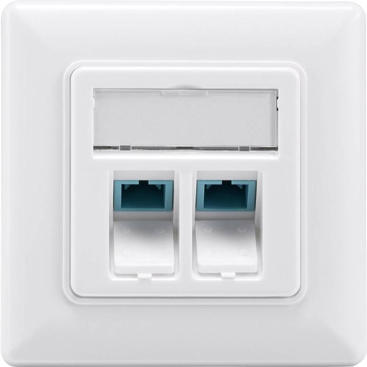 Image du produit Renkforce 2 ports SC RAL9010 Prise réseau fibre optique encastrée