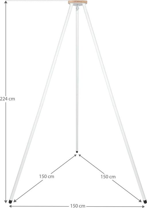 Immagine prodotto Schmusewolke Tipi weiss mit anthrazit Motor und Bio Federwiege