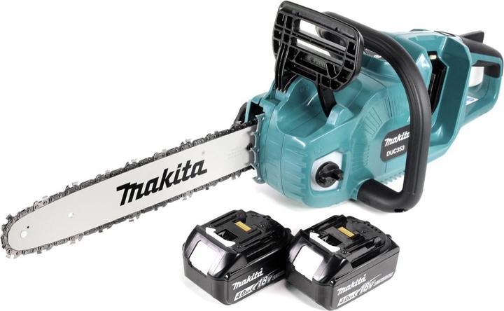 Produktbild Makita DUC 353 M2 Akku Kettensäge 36V ( 2x18V ) Brushless 35 cm + 2x 4,0 Ah Akku - ohne Ladegerät (Akku Kettensäge)