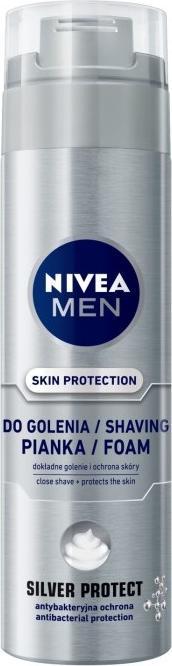 NIVEA Men Skin Protection pianka do golenia Silver Protect 200ml (200 ml, Rasiergel)