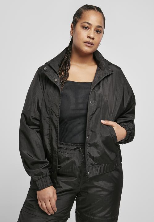 Actual product image Urban Classics Ladies Oversized Shiny Crinkle Nylon Jacket (XL)
