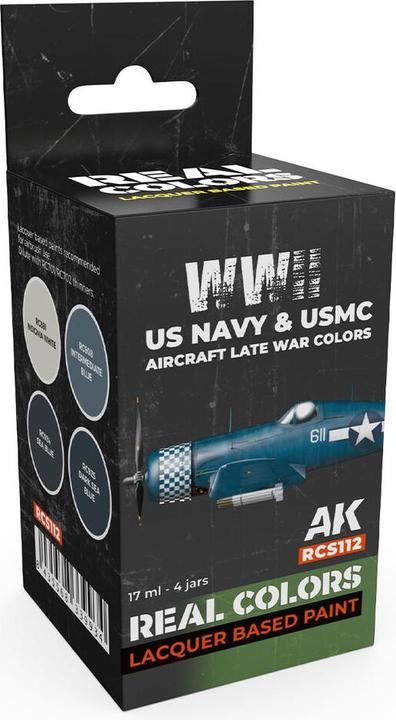 Produktbild AK Interactive WWII US Navy & USMC Aircraft Late War Colors SET
