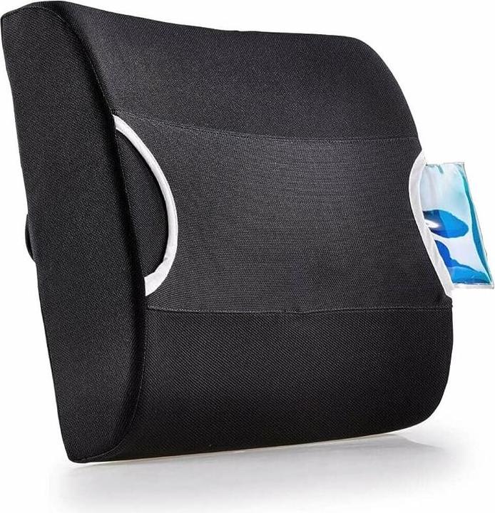 Wenko Maximex Kühlendes Rückenstützkissen, Ergonomisches Rückenkissen mit effektiver Stützfunktion für ein