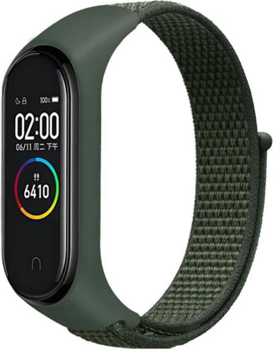Produktbild Cover-Discount Xiaomi Mi Band - Nylon Armband Klettverschluss grün (Nylon)