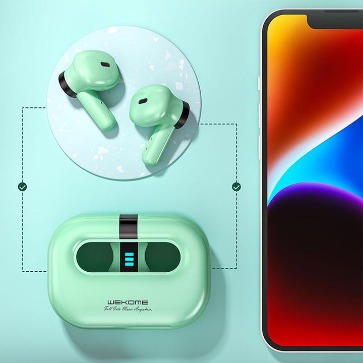 Actual product image Wekome Wireless headphones Bluetooth V5.2 TWS Gree (3.50 h, Wireless)