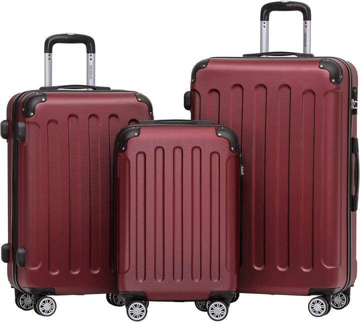 Beibye 3-teiliges Hartschalenkoffer-Set (110 l, Handgepäck (bis 50l), M (50 - 90l), L (90 - 115l))