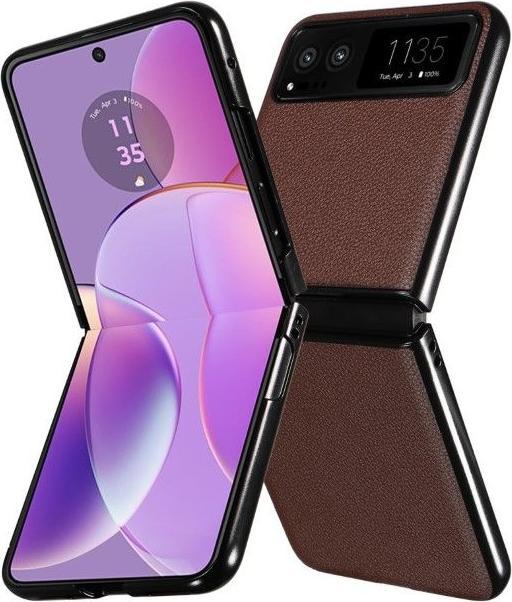 Actual product image MU Classic Litchi Leather Bookcover Series (Motorola Razr 40)