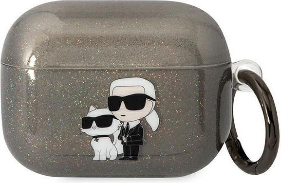 Karl Lagerfeld KLAPHNKCTGK Airpods Pro cover black/black Gliter Karl&Choupette (Headphone sleeve)
