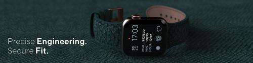 Actual product image Njord Jord Watch Strap For (44 mm, 45 mm, Vegan Leather, Salmon leather, Stainless steel fastener)