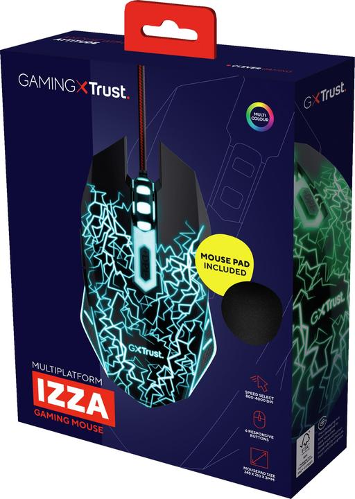 Image du produit Trust Gxt783x Izza Souris Et Pad (Filaire)