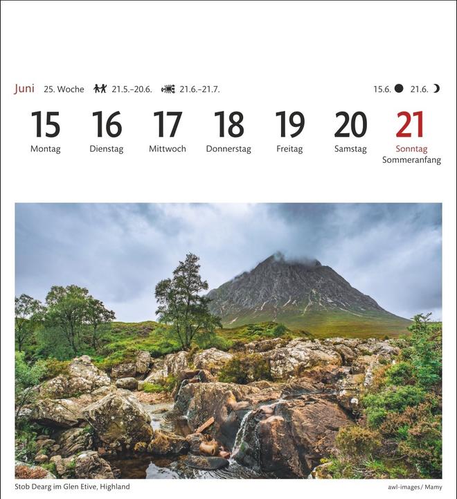 Produktbild Harenberg Schottland Sehnsuchtskalender 2026 - Wochenkalender mit 53 Postkarten (Deutsch)