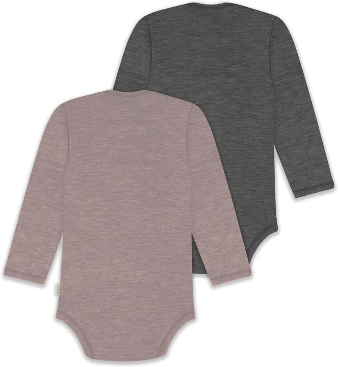Produktbild Normani 2er Pack Baby Merino Body Langarm „Auckland" - 9381 (56)