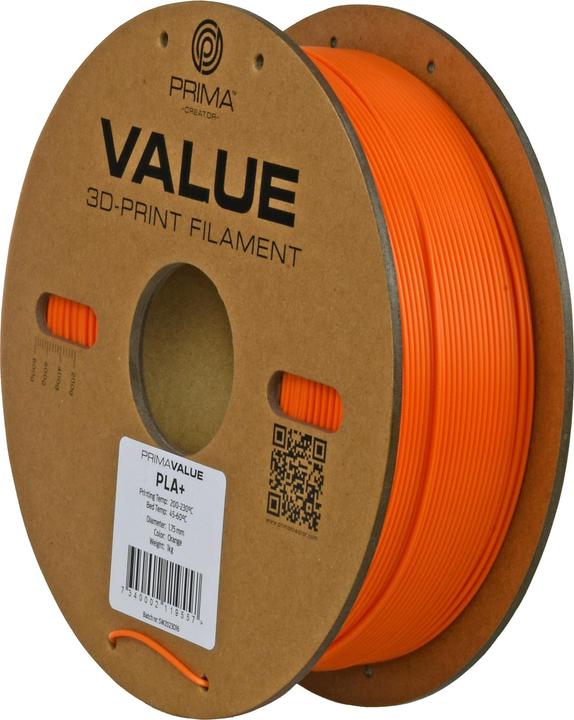 Actual product image Prima Creator PrimaValue PLA+ (PLA, 1.75 mm, 1320 g, Orange)