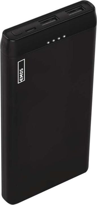 Actual product image Emos Alpha 10S powerbank, 10000 mAh, 10 W, black (10000 mAh, 10 W, 37 Wh)