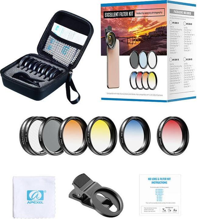 Produktbild Apexel Mobile filter lens kit APL-37UV-7G 37mm