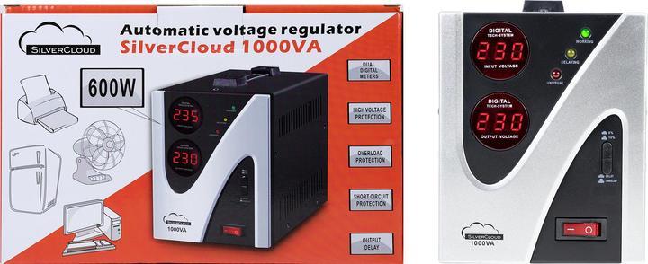 Actual product image SilverCloud Voltage stabiliser 1000VA 600W 4.5A (1000 VA, 600 W, Online double converter UPS)