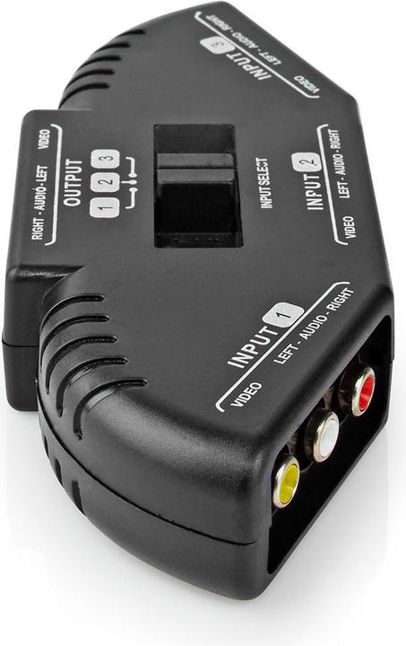 Image du produit Nedis Commutateur AV à 3 ports, 3 x entrées RCA (RWY).