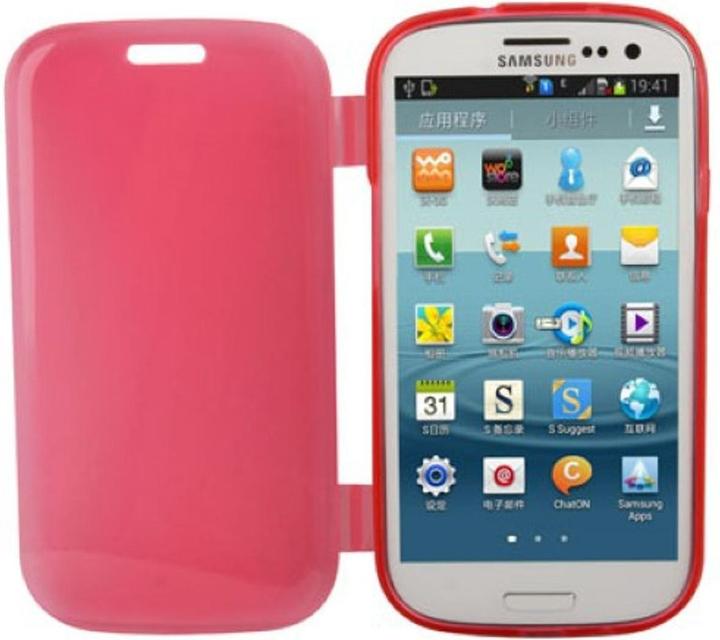 Produktbild König Design Handyhülle Flip Quer für Handy Samsung Galaxy S3 Rot (Samsung Galaxy S3, Samsung Galaxy S3 Neo)