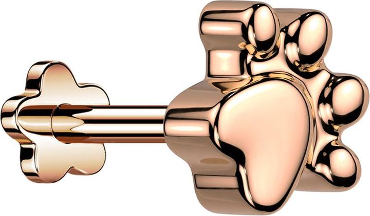 Image du produit Star Piercing Micro Threadless Labret fleur or rose patte (Titane G23, sans laiton)