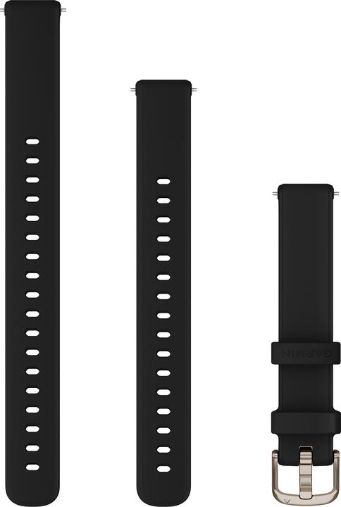 Actual product image Garmin watch strap Lily 2 Silicone Band, black (14 mm, Silicone)