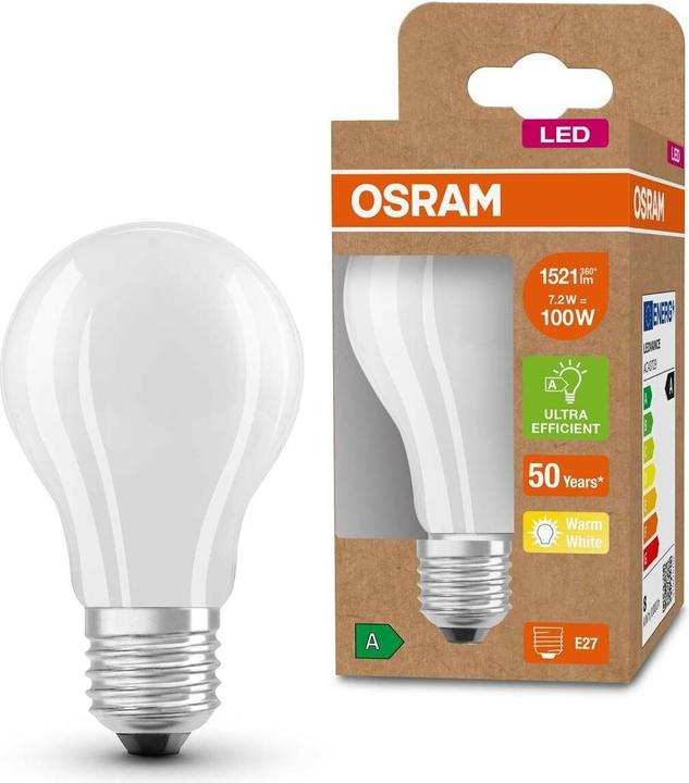 Actual product image Osram Classic (E27, 7.20 W, 1521 lm, 1 x, A)