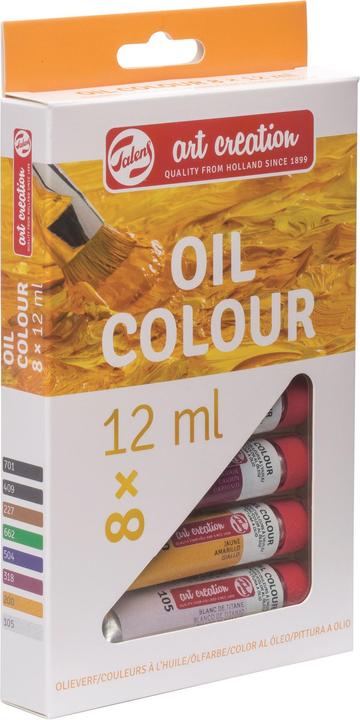 Talens Oil painting set 8x12ml (Multicoloured, 12 ml)