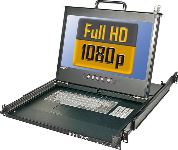Immagine prodotto Lindy 44cm 17inch LCD KVM Terminal PRO Full HD DVI-I USB 2.0 DE Layout
